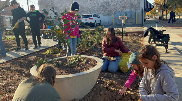 Planting at Aly's Memorial Garden in North Carolina