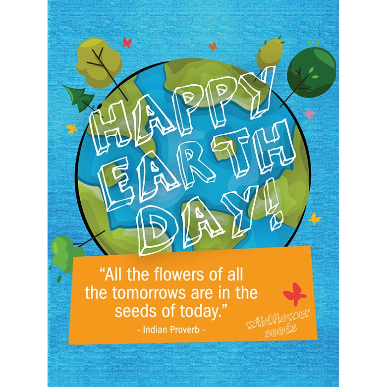 world flower seeds Seeds Of Tomorrow Earth Day Seed Packet by American Meadows