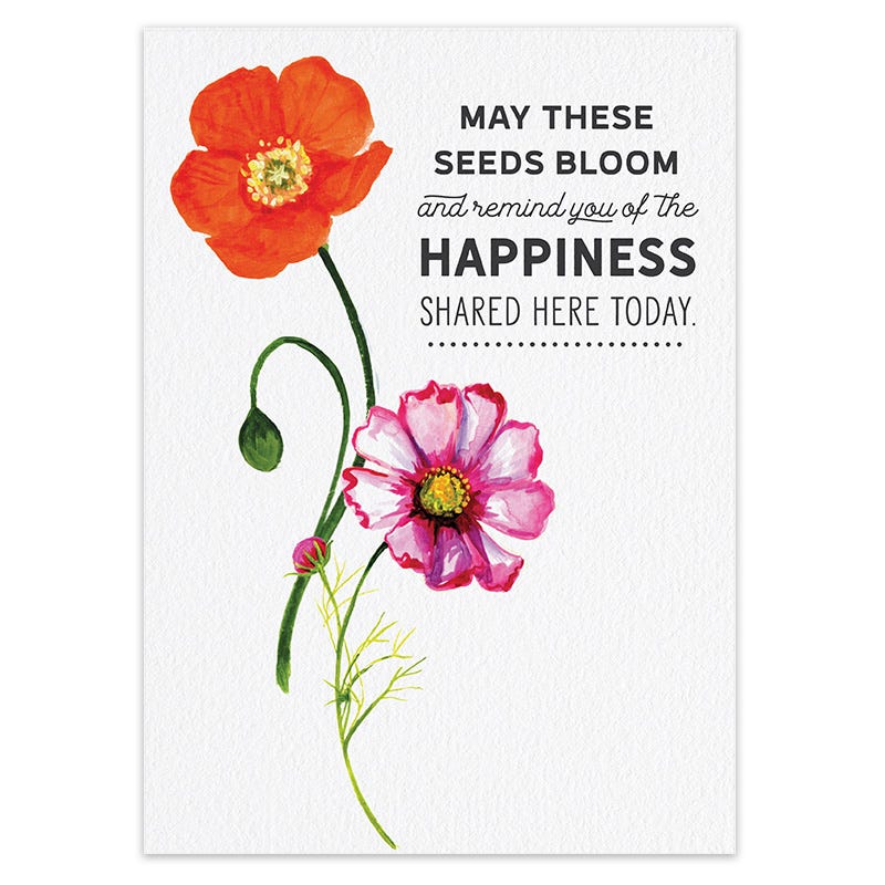flower seed greeting cards Happiness Seed Packet by American Meadows