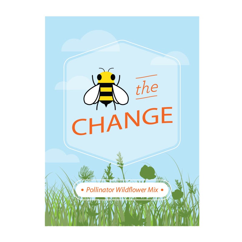 bee friendly wildflower seeds Bee The Change Icon Seed Packet by American Meadows