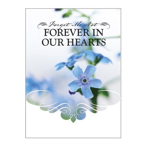 forget me not flower seeds for funerals Forever In Our Hearts Seed Packet by American Meadows
