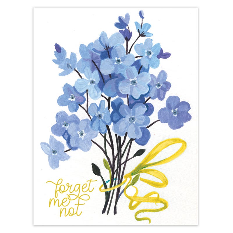 Forget Me Not Full Size Seed Packet, Seed Favors