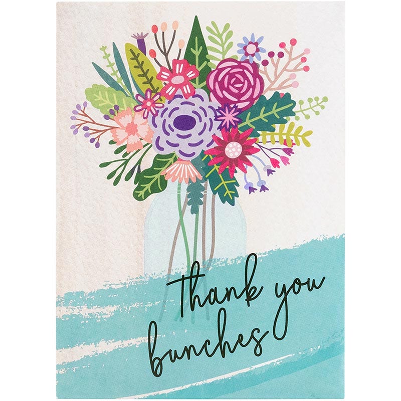 thank you flower seeds Thank You Bunches Mason Jar Seed Packet
