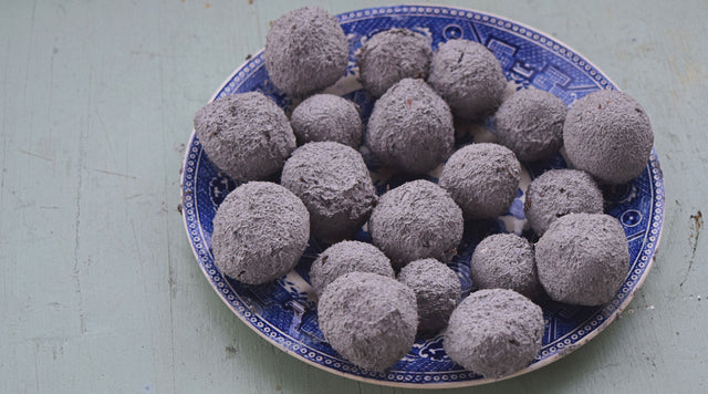 Milkweed seed bombs in bowl