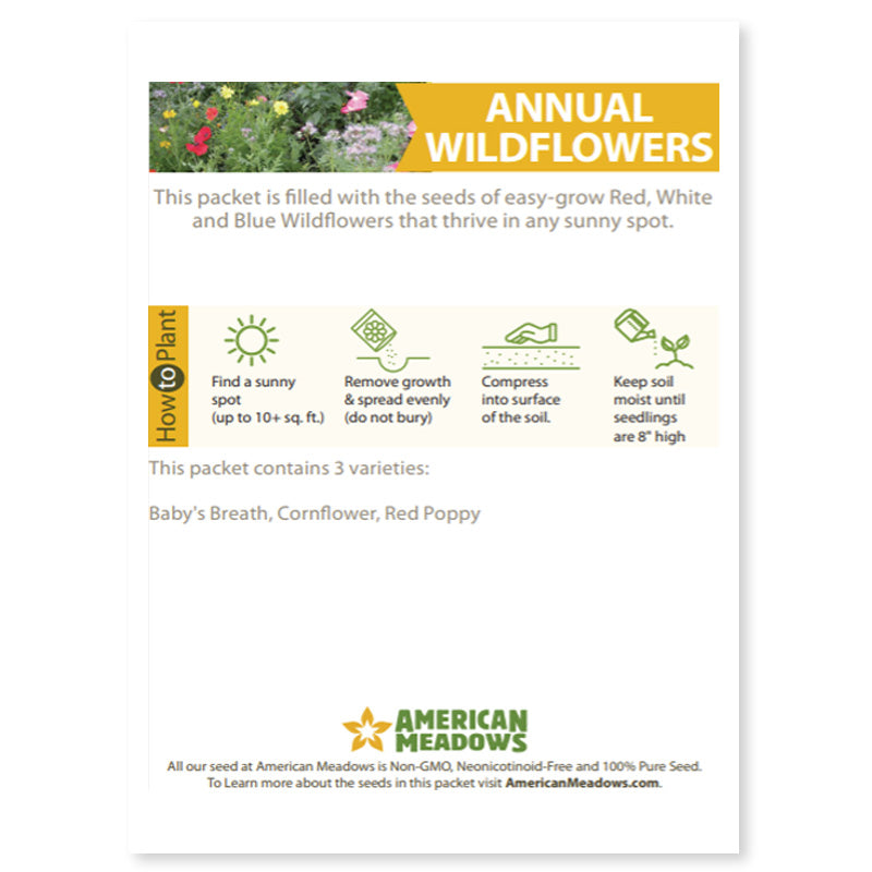 American Flag Seed Packet
