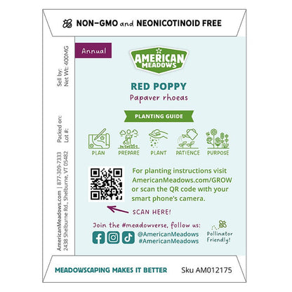 Red Poppy Seed Favor Packet