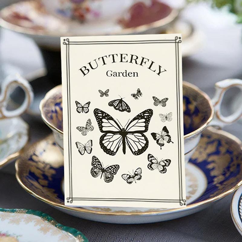 butterfly garden seed packets Black & White Butterfly Garden Seed Packet by American Meadows