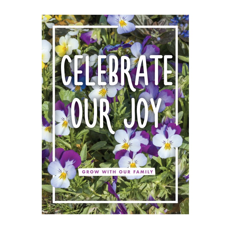 Celebrate Our Joy Seed Packet