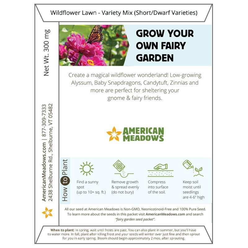 Fairy Garden Seed Packet
