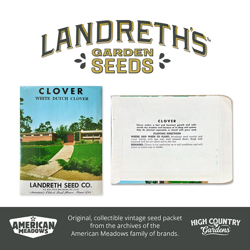 Landreth's Dutch White Clover Seed Packet