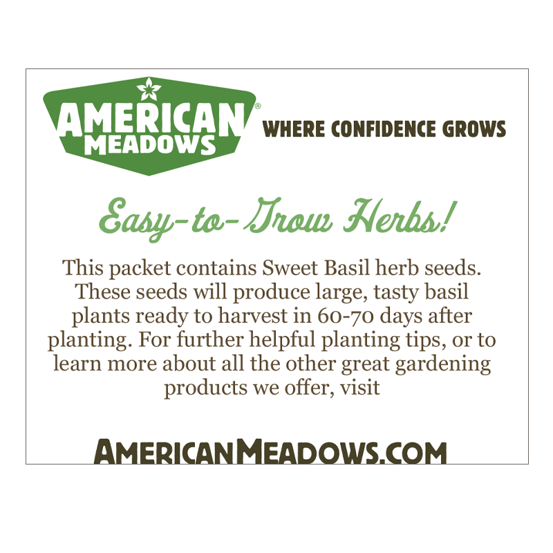 Grow With Us Basil Seed Packet