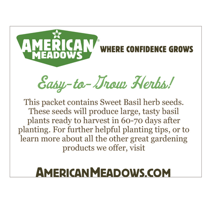 Grow With Us Basil Seed Packet