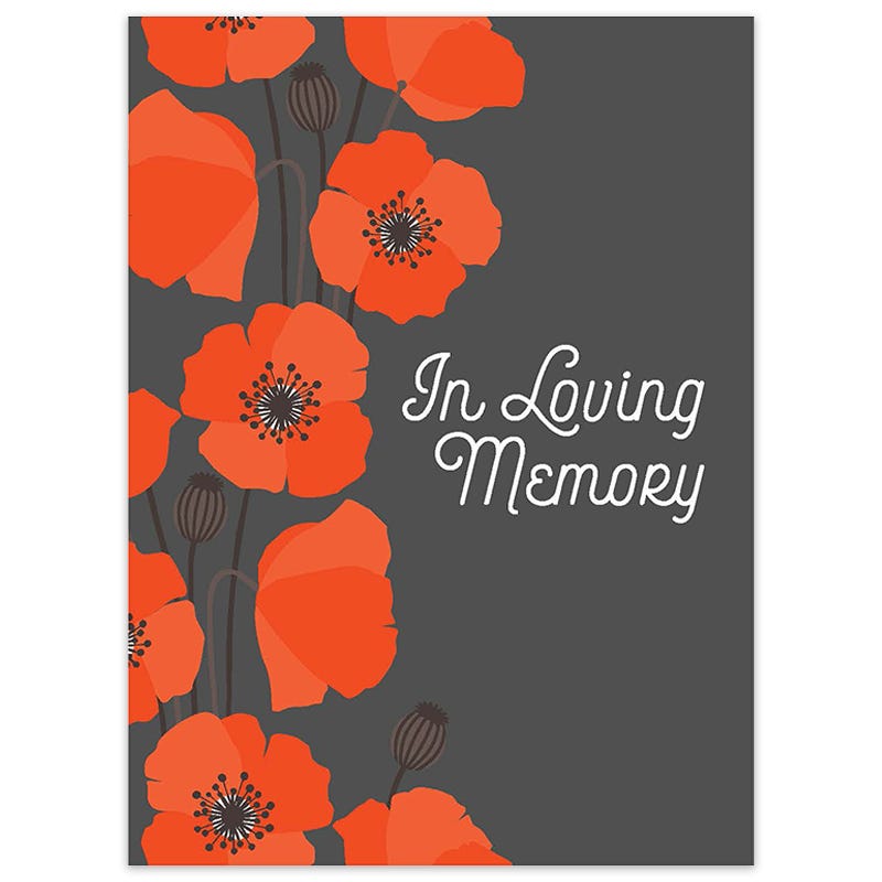 In Loving Memory Red Poppy Seed Packet