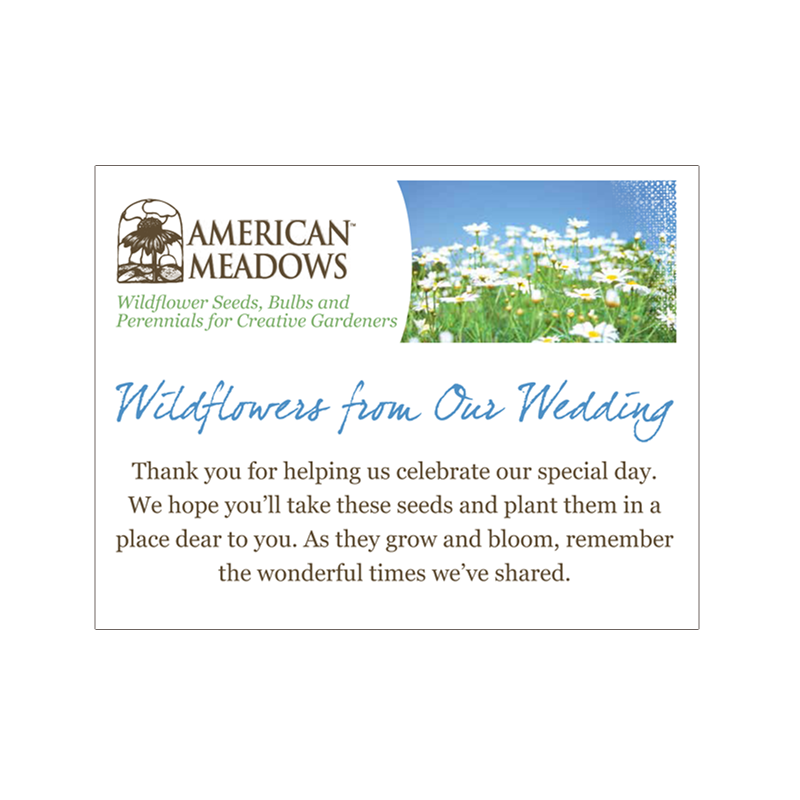 Our Wedding Day Seed Packet