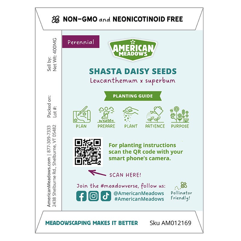 shasta daisy seed planting instructions Daisy Favor Seed Favor Packet