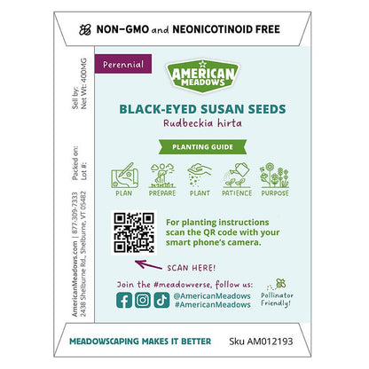 Black Eyed Susan Seed Favor Packet