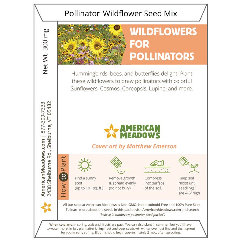 Believe In Tomorrow Pollinator Seed Packet