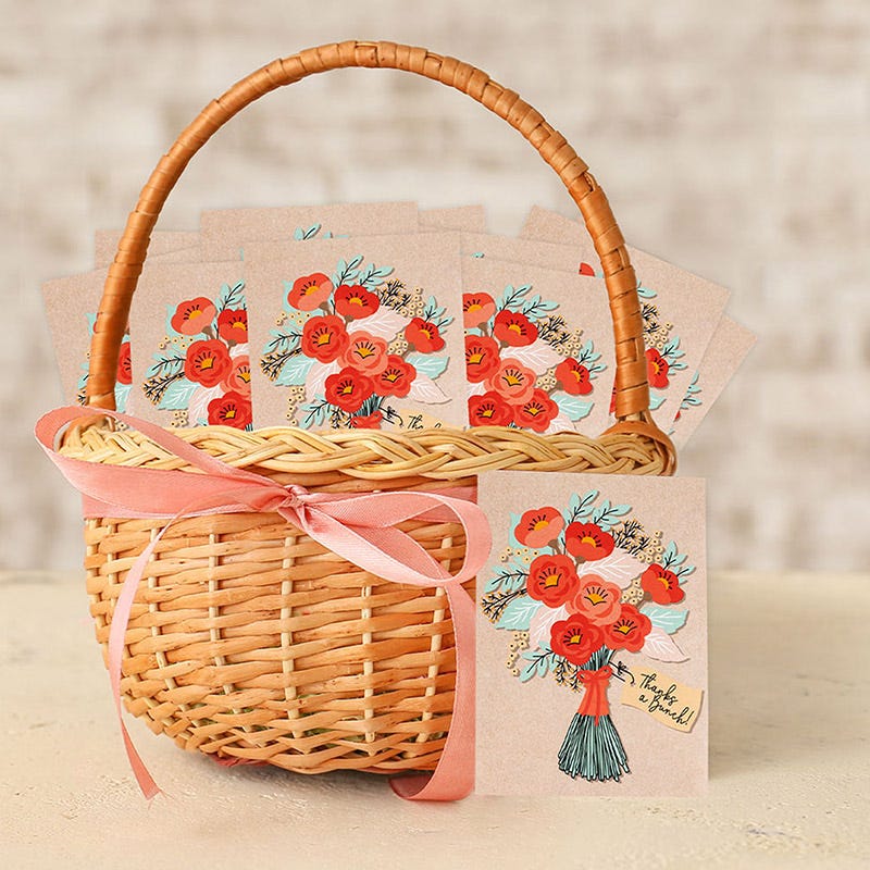 flower seed gift baskets Thanks a Bunch Bouquet Seed Packet