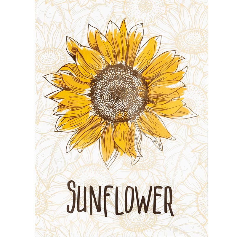 Sunflower Wallpaper Print Seed Packet