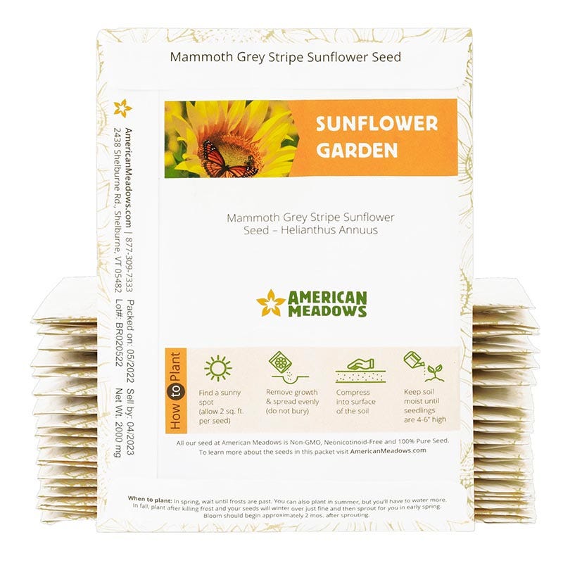 Sunflower Wallpaper Print Seed Packet